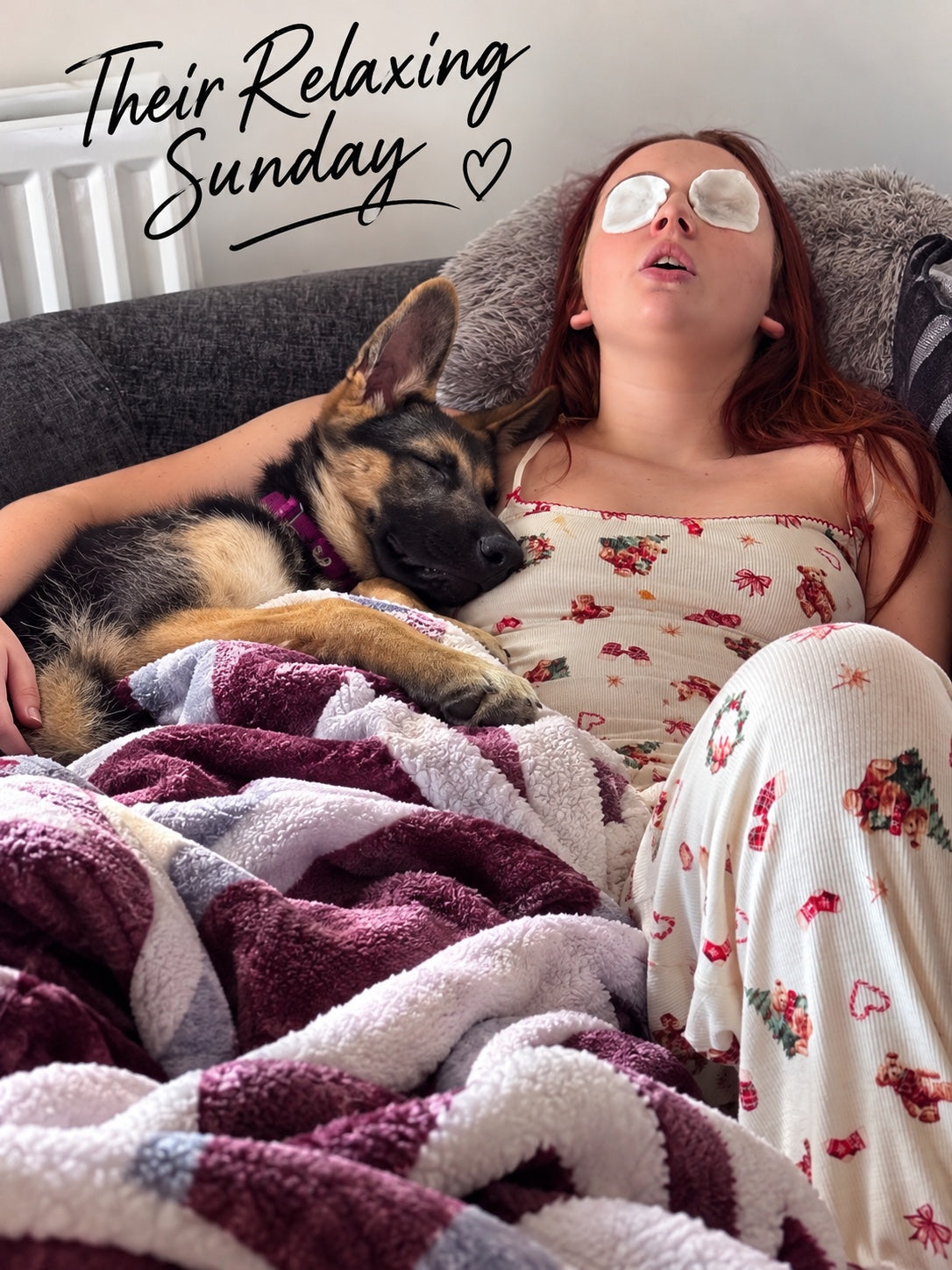 Ruby and Koda relaxing together on Sunday