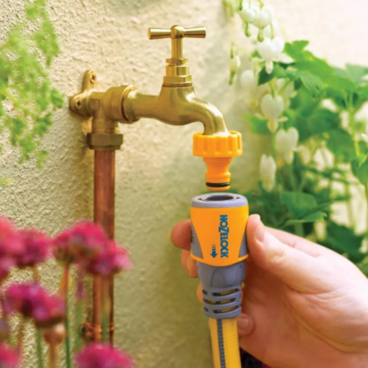 HOZELOCK - Hose Connector Plus ø 12.5mm - 15mm (1/2"- 5/8") Soft Touch : Watertight, Non-slip, Flexible Connector Prevents Twisting, Swelling and Leaks [2050P0000]