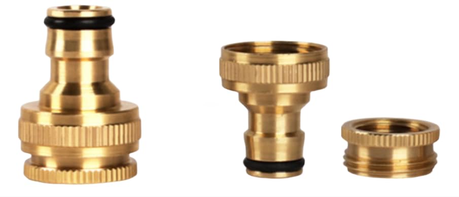 PoshJanner Garden Hose Connectors, Universal Fit, Hozelock Compatible, Indoor Mixer Tap Connector (Indoor Tap Connector F 22mm M 24mm)