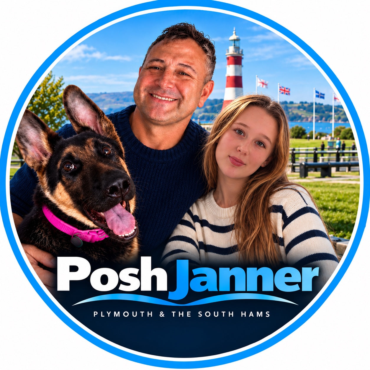 Matt, Ruby and Koda together in Plymouth